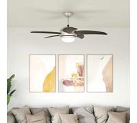 Ziaphsol Ventilateur de Plafond avec lumière et télécommande Ø 110 cm pour Chambre Salon Cuisine véranda Maison, Silencieux, réversible, rafraîchissement, contrôle Pratique