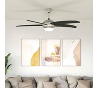 Ziaphsol Ventilateur de Plafond avec lumière et télécommande Ø 130 cm, Silencieux, réversible pour Chambre Salon Cuisine véranda Bureau, rafraîchissement Efficace et Circulation d'air optimale