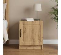 Ziaphsol Vintage Chêne Artisanal Bedside Table 43 x 34.5 x 47 cm with Wood Finish Modern Design for Bedroom Storage and Bedside Lamp Holder Ideal for Adult and Children's Rooms