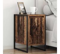 Ziaphsol Vintage Industrial Wooden Bedside Table 39.5 x 30 x 50 cm with Storage Shelf for Bedroom Lounge Modern Rustic Furniture