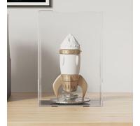 Ziaphsol Vitrine en acrylique transparent - 17 x 12 x 25 cm - 2 mm - Construction sans colle - Vitrine anti-poussière - Pour objets de collection, modèle, exposition en magasin