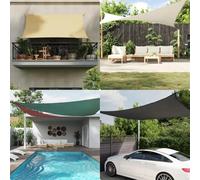 Ziaphsol Voile d ombrage rectangulaire en Tissu Oxford Terre Cuite 3,5 x 5 m, Protection Soleil UV Pluie pour Jardin terrasse Balcon Patio extérieur, Fixation en Acier Inoxydable