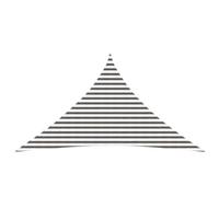 Ziaphsol Voile d'ombre Triangulaire Gris Clair et Blanc HDPE 3,5 x 3,5 x 4,9 m, Protection UV, perméable au Vent et a l'eau, avec Fixation Acier Inoxydable pour Jardin terrasse Balcon Patio