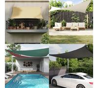 Ziaphsol Voile Parasol Triangulaire en Tissu Oxford Enduit PU Vert foncé 3 x 3 x 4,24 m, Protection Soleil UV Pluie pour Jardin terrasse Balcon Patio extérieur