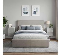 Ziaphsol Wall-Mounted Nightstand Set 2 Pieces in Concrete Gray Modern MDF Wood Bedroom Furniture with Storage Drawers for Living Room and Bedroom Decor