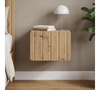 Ziaphsol Wall-Mounted Oak Artisan Nightstand Compact Storage Cabinet with Drawer Vintage Style for Bedroom Or Living Room Space-Saving Furniture for Small Apartments and Urban Homes