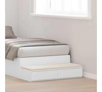 Ziaphsol White Bed Drawer 90 x 36.5 x 16.5 cm Engineered Wood Versatile Storage Unit Modern Bedroom Furniture with 2 Drawers Suitable for Bedside, Sofa, Or Step Stool