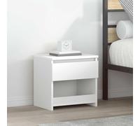 Ziaphsol White Bedroom Side Tables 2 Pack 40x30x39 cm Modern Scandinavian MDF Wooden Nightstands with Drawer and Storage for Bedroom Living Room Dormitory