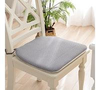 ZIBENE Galette De Chaise Forme TrapèZe, Coussin De Chaise par 1, Galette De Chaise Demi Ronde avec Attaches Line, Coussin pour Chaises De Cuisine avec Ultra-Respirant Housse Gris