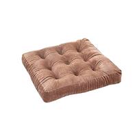 ZIBENE Galette De Chaises CarréEs 40x40, Coussin Ergonomique Chaise Bureau Velour, Double Face Velours Coussins De Chaise D'IntéRieur Bureau Epais Ferme 8cm Doux Confortable Anti-DéFormation Marron 1