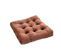 ZIBENE Galette De Chaises CarréEs 40x40, Coussin Ergonomique Chaise Bureau Velour, Double Face Velours Coussins De Chaise D'IntéRieur Bureau Epais Ferme 8cm Doux Confortable Anti-DéFormation Marron 2