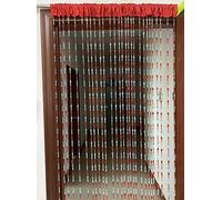 ZiDeTang Acrylic Beaded Door Curtain Home Décor Tassel Room Divider Curtain (Red, 100cm by 190cm)