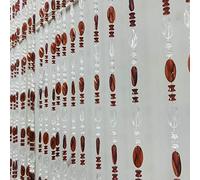 ZiDeTang Rideau de Porte avec Perles en Acrylique - Rideau de séparation de pièce - Marron - 100 x 195 cm