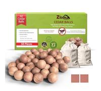 Zidina 50x Boules de Cèdre Naturel | Anti Mites Textiles | Antimites Vêtements Penderie, Protection Durable | Anti Mites Puissant pour Armoires, Tiroirs, Placards et Chaussures | Cedar