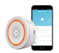 Zigbee Alarme intelligente : alarme sans fil pour la sécurité à domicile et la domotique, contrôle par application, sirène d'alarme stroboscopique flash 100 dB, hub Tuya Zigbee requis, compatible avec