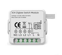 Zigbee Interrupteur d'obturateur intelligent, pour tuya Rideau contrôlé par application pour relais, minuterie blanche, commande vocale pour Alexa Google Home pour stores et auvents extérieurs (route
