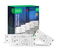 ZigBee Interrupteur sans fil Nous L6Z, Interrupteur connecté module avec minuterie, domotique maison, Compatible avec Alexa, Google Assistant et HomeKit, Tuya, Smart Life, (Hub 3.0 requis)