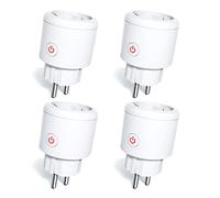 ZigBee Prise Connectée, Prise Intelligente avec Surveillance de la consommation, 16A Alexa Prise avec Contrôle à Distance compatible Alexa/Google Home,Fonction de Temps,Commande Vocale,Hub Requis 4PCS
