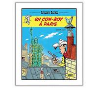ZigZag Editions Poster Affiche Offset Lucky Luke, Un Cowboy à Paris (28x35,5cm)