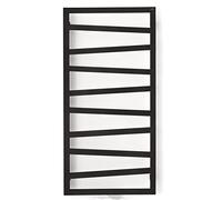 ZigZag Radiateur sèche-serviettes électrique avec 4 minuteries, sèche-serviettes noir/blanc avec élément chauffant Smart Thermostat vert 1070 h x 500 b, noir (RAL9005matt))