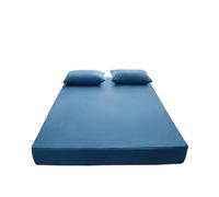 ZIHDKE Housse de Matelas Double Face avec Fermeture éclair sur Les côtés, Couverture complète, Tatami, 1 pièce pour Futon(Blue,80x200x20cm)
