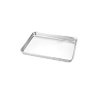 ZIHDKE Lot de 5 plateaux service rectangulaires en acier inoxydable for la conservation des aliments et fruits pour Cuisine(40cm)