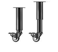 ZIHDKE Pieds de Meubles réglables, 4 pièces, Roulette Universelle Haute qualité for, Caste pivotante pour Meuble(Black,31-45cm)