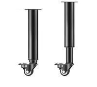 ZIHDKE Pieds de Meubles réglables, 4 pièces, Roulette Universelle Haute qualité for, Caste pivotante pour Meuble(Black,36-57cm)