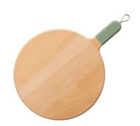 ZiiPa • Planche à Pizza SORA Ø31 cm • Bois de Hêtre Premium • Poignée Silicone Colorée • Design Chic et Résistant (Eucalyptus)