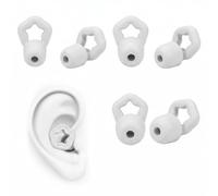 ZIJANG 3 paires de bouchons d'oreille blancs pour dormir (tailles : S + M + | Bouchons d'oreille en silicone, adaptés pour l'apprentissage, le bureau et les voyages pour réduire le bruit