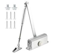ZIJANG Ferme-Porte Hydraulique à Arrêt 90° Argent 25-65kg