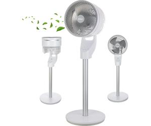 Zilan Ventilateur sur pied silencieux avec télécommande Ventilateur puissant avec minuterie 60W économe en énergie 3 vitesses débit d'air élevé oscillant Ventilateur de sol Aircooler Ventilateur sur p