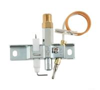 Zilimontt Ensemble d'allumage pour chauffage de chambre à gaz avec borne plate de 4,8 mm, tige d'électrode portable à flamme unique de 35 cm pour chauffage intérieur