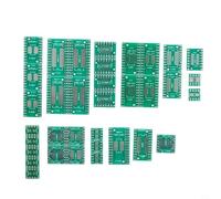 Zilimontt Kit adaptateur SMD vers DIP 35 pièces convertisseur PCB pour SOP MSOP SSOP TSSOP SOT23 IC, module métallique en plastique vert pour réparation électronique et