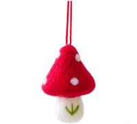 Zilimontt Lot de mini champignons décoratifs à suspendre en feutre de laine pour arbres de Noël et fêtes (D)