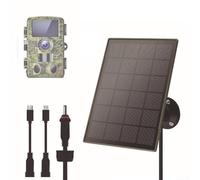 Zilimontt Panneau solaire rechargeable 6000 mAh Sortie IP66 étanche Kit de chargeur portable pour caméra de piste, caméra de faune, caméra de sécurité, camping en plein air, lumière LED