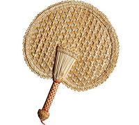 Zillesase Éventail Ventilateur Rond Fan de | Éventail tissé à la main, conçu pour une utilisation et autour des bébés et enfants."