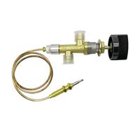 Zillesase Gaz Propane 6,1mm 38mm Bouton Actuation Métal | Bouton noir Bakélite 38 mm; insert D 6,0-6,1 mm; BTU max 50 000; compatible low-pressure repair control systems.