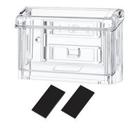 Zillesase Porte-cartes d'extérieur Mural Transparent | Ensemble inclus: plaques de amovibles et pastilles adhésives, étui transparent pour l'extérieur.
