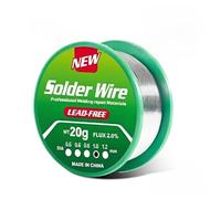 ZILZUFA Fil d'Étain à Souder sans Plomb 1,0 mm, 20g Étain de Soudure avec Noyau de Colophane Sn99.3 Cu0.7 pour Réparation Électronique et Bricolage, Haute Conductivité et Fusion Rapide