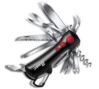ZIMAIC Couteau Suisse Pliant Multifonctions 15 en 1 de Poche,Noir