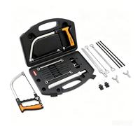 ZIMAIC Mini Scie à Main Bois Set, avec 8 HSS Lames Divers d'égoïne, Cadre réglable, Petite Scie à Métaux Manuelle Universelle pour Bois/Verre/Métal/PVC/Tuile avec Mallette