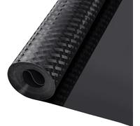 Zindoo Tapis Fond de Tiroir Antiderapant Grille Noire Protection Tiroir Cuisine EVA Non-adhésif La Découpe Personnalisable Antibacterien Étanches pour Tiroir Frigo Placard 30x150CM (3 Rouleaux)
