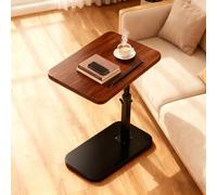 Zinueen Table d'appoint pivotante à 360° en forme de C réglable en hauteur, table basse avec structure en métal, peu encombrante pour les petits espaces, avec support pour smartphone et tablette
