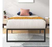 Zinus Lorelai Sommier métallique | 90 x 190 cm | 36 cm de Haut | Support de Lattes en Acier | Espace de Rangement sous Le lit | pour Adultes, Enfants, Adolescents | Assemblage Facile | Noir