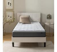 Zinus Matelas à Ressorts ensachables, Polyester, Blanc, 80 x 190 cm