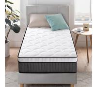 Zinus Matelas lit conventionnel, Mousse à mémoire de Forme, Blanc, Simple