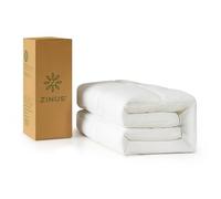 Zinus Protège-Matelas en Bambou 80 x 190 cm - Protège-Matelas matelassé Pillowtop de 5 cm - Lavable en Machine - Hypoallergénique