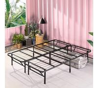 Zinus SmartBase Lit 135 x 190 cm - Hauteur 35 cm - Idéal pour Un lit d'invités - avec Rangement sous Le lit - Lit en métal - Noir