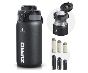 ZIPRO Gobelet Isotherme Acier Inoxydable Poignée Transport 500 ml | Isolation sous vide, maintien 12 h chaud, maintien 24 h froid, sans BPA, étanche, sport fitness randonnée bureau